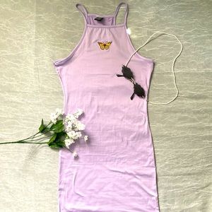 Lavender / Light Purple Dress With Butterfly